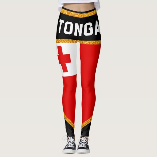 Tonga-vlag Leggings (Voorkant)