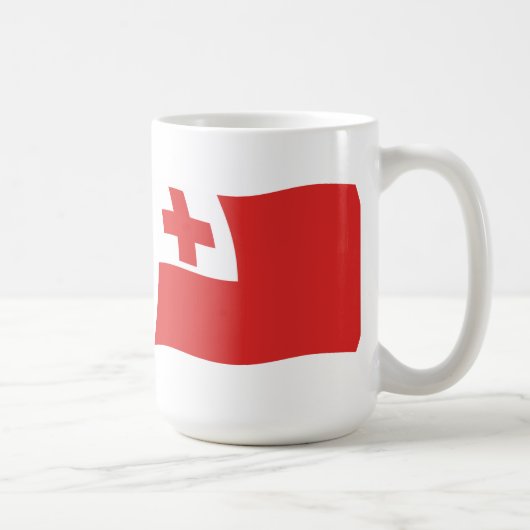Tonga Vlag Mokka Koffiemok (Rechts)