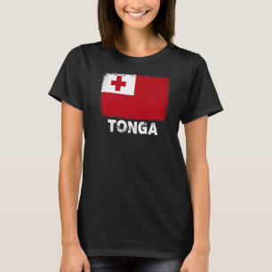 Tonga vlag ondersteunt Tonga Mensen Vrouwen Mannen T-shirt