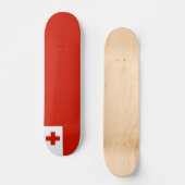 Tonga vlag persoonlijk skateboard (Voorkant)