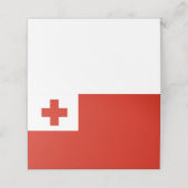 Tonga vlag plaatskaartje (Buitenkant ongevouwen)