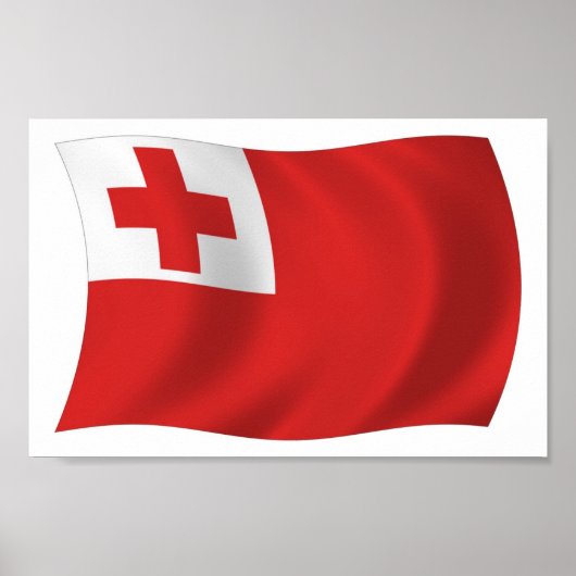 Tonga Vlag Poster Print (Voorkant)