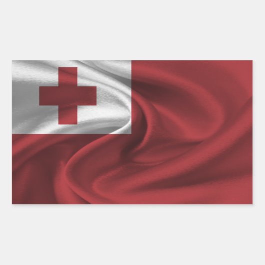 Tonga-vlag Rechthoekige Sticker (Voorkant)