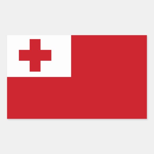 Tonga-vlag Rechthoekige Sticker (Voorkant)