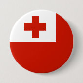Tonga vlag ronde button 7,6 cm (Voorkant)
