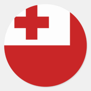 Tonga-vlag Ronde Sticker