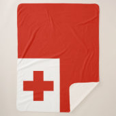 Tonga vlag sherpa deken (Voorkant)