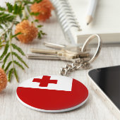 Tonga-vlag Sleutelhanger (Zijkant)