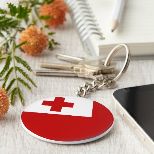 Tonga-vlag Sleutelhanger (Zijkant)