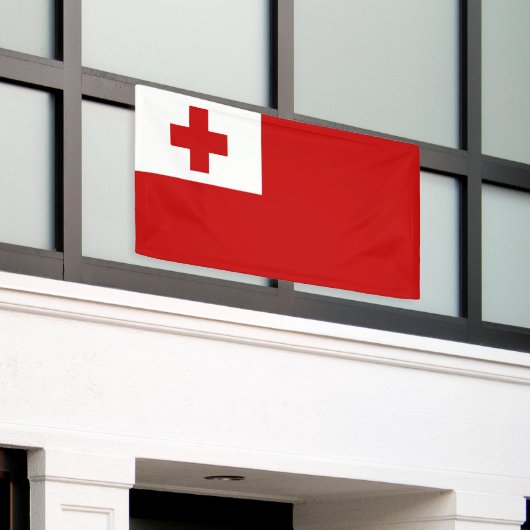 Tonga vlag spandoek (Buitenkant Gebouw)