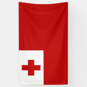 Tonga vlag spandoek (Verticaal)