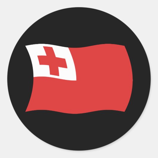 Tonga Vlag Sticker (Voorkant)