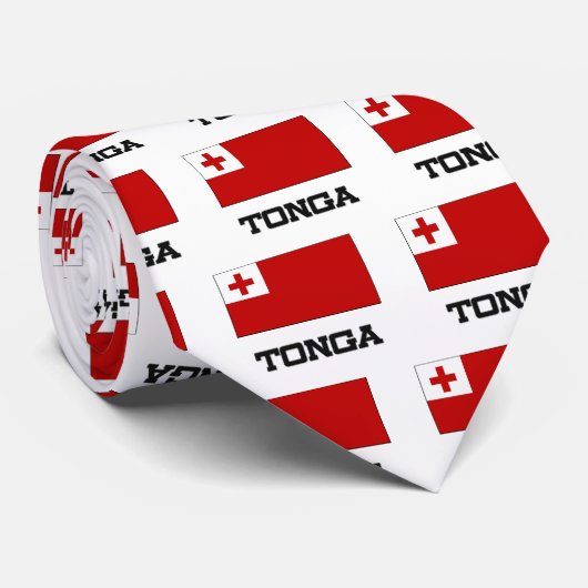 Tonga-vlag Stropdas (Opgerold)