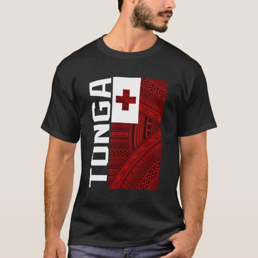 Tonga-vlag T-shirt (Voorkant)