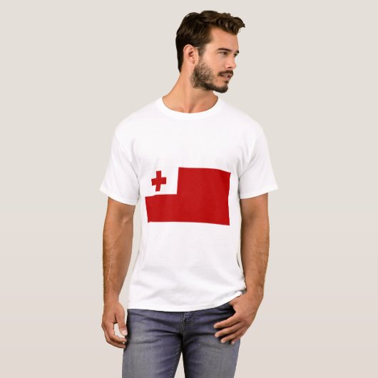 Tonga-vlag T-shirt (Voorkant volledig)