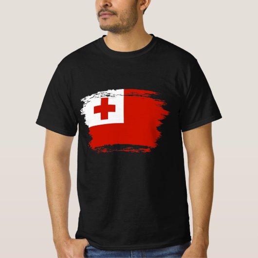 Tonga vlag t-shirt (Voorkant)