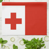 Tonga vlag theedoek (Gevouwen)