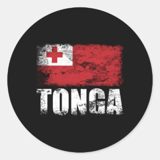 Tonga Vlag Tongan Vlag Hood Ronde Sticker