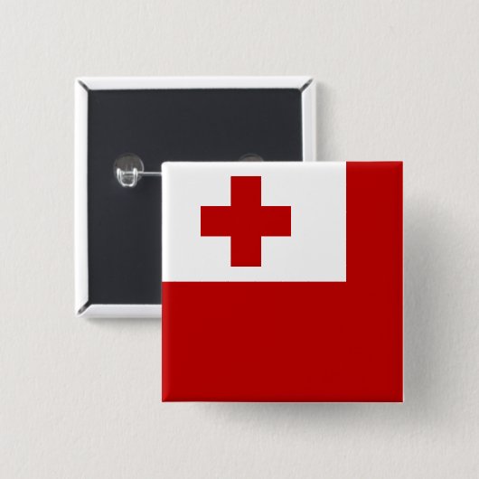 Tonga-vlag Vierkante Button 5,1 Cm (Voorkant /achterkant)