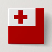 Tonga-vlag Vierkante Button 5,1 Cm (Voorkant)