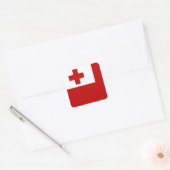 Tonga-vlag Vierkante Sticker (Envelop)