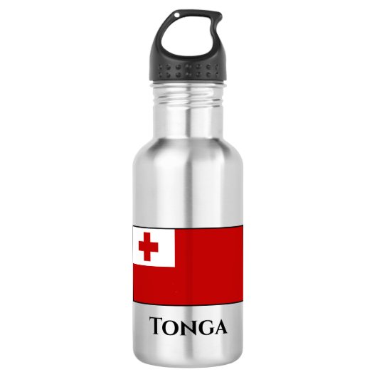 Tonga-vlag Waterfles (Voorkant)