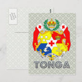 Tonga-wapenschild Briefkaart (Voorkant / Achterkant)
