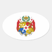 Tonga-wapenschild Ovale Sticker (Voorkant)