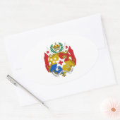 Tonga-wapenschild Ovale Sticker (Envelop)