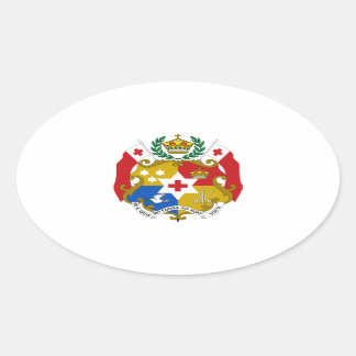 Tonga-wapenschild Ovale Sticker