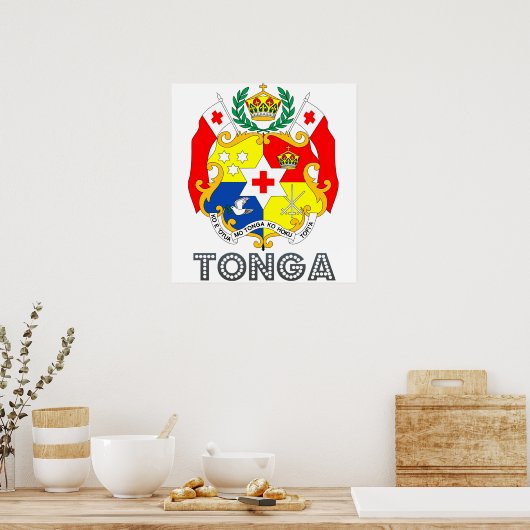 Tonga-wapenschild Poster (Keuken)
