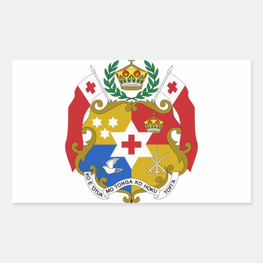 Tonga-wapenschild Rechthoekige Sticker (Voorkant)