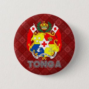 Tonga-wapenschild Ronde Button 5,7 Cm
