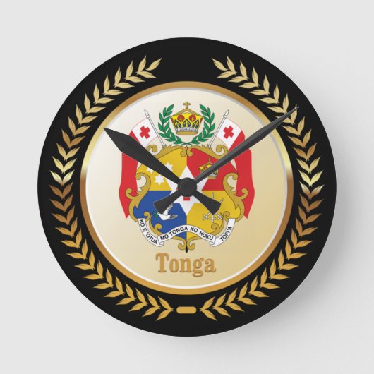Tonga-wapenschild Ronde Klok (Voorkant)