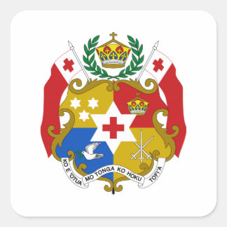 Tonga-wapenschild Vierkante Sticker