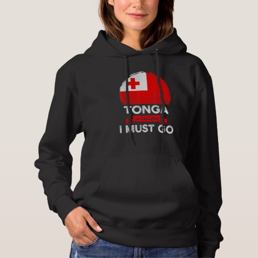 Tonga zegt dat ik Tongan moet gaan bedienen Hoodie (Voorkant)
