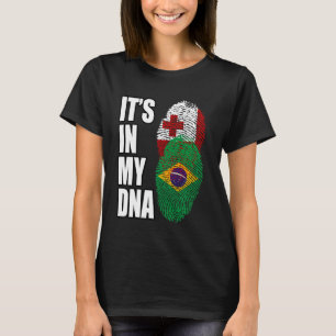 Tongaanse en Braziliaanse mix erfgoed DNA vlag T-shirt