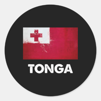 Tongaanse vlag ronde sticker