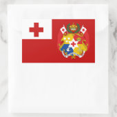 Tongaanse vlag & zegel, Vlag van Tonga Rechthoekige Sticker (Tas)