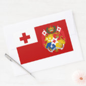 Tongaanse vlag & zegel, Vlag van Tonga Rechthoekige Sticker (Envelop)