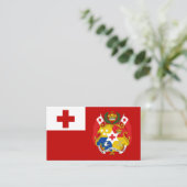 Tongaanse vlag & zegel, Vlag van Tonga Visitekaartje (Staand voorkant)