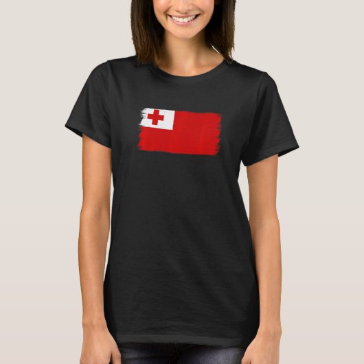 Tongan Flag Tonga 1 T-shirt (Voorkant)