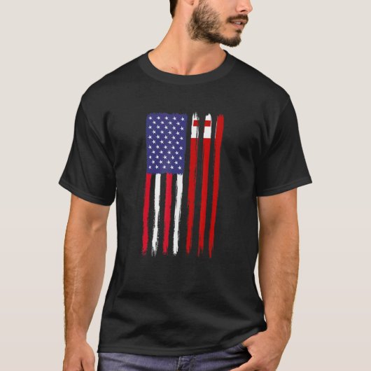 Tongan Roots Half-Amerikaanse vlag Patriotic Tonga T-shirt (Voorkant)