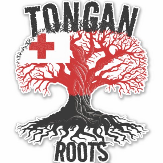 TONGAN ROOTS STICKER (Voorkant)