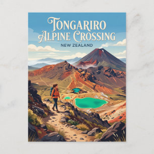 Tongariro Alpine Crossing Nieuw-Zeeland Briefkaart