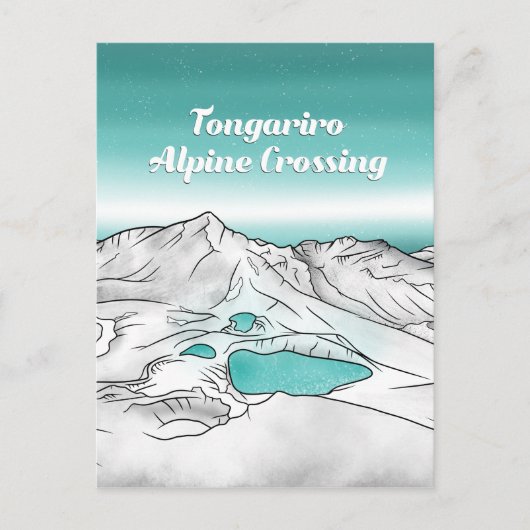 Tongariro Alpine Crossing Nieuw-Zeeland Briefkaart (Voorkant)