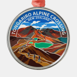 Tongariro Alpine Crossing Nieuw-Zeeland Metalen Ornament