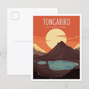Tongariro Nationaal Park Nieuw-Zeeland Reizen Briefkaart