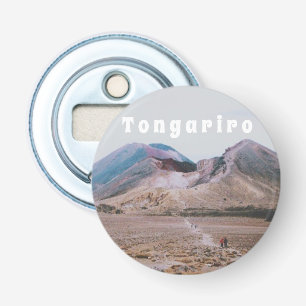 Tongariro Nationaal Park, Nieuw-Zeeland Souvenir Button Flesopener