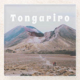 Tongariro Nationaal Park, Nieuw-Zeeland Souvenir Glazen Onderzetter